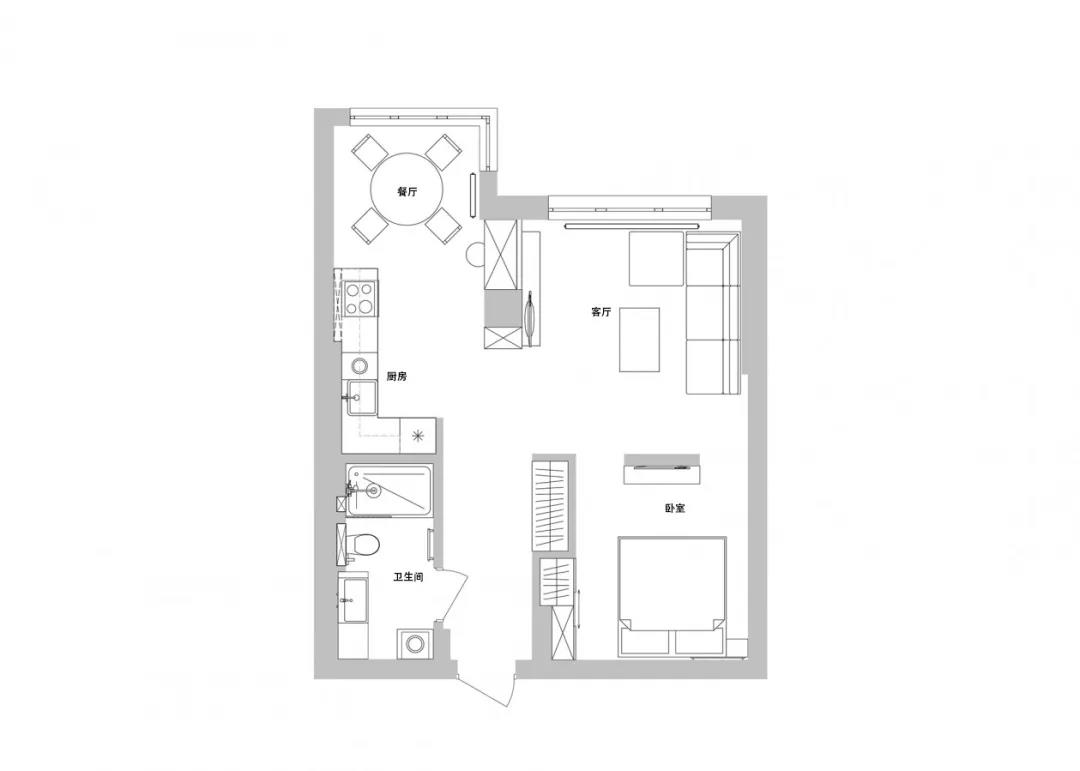 52平小户型公寓装修改造设计